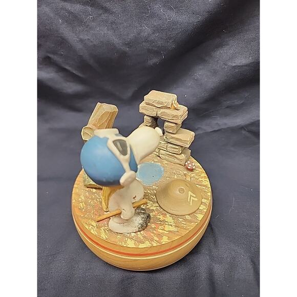 Vintage Anri Peanuts Snoopy Music Box Reuge 1968 Pack Your Troubles In Old Kit - Picture 2 of 4